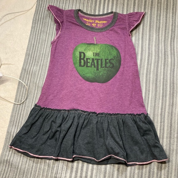 The Beatles Kids Band TShirt Dress Size 4T rowdy sprout authentic designer brand - Picture 7 of 16